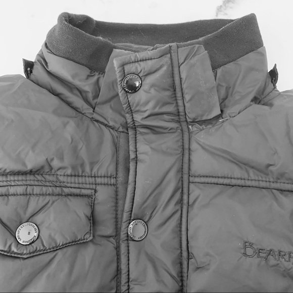 Men’s Warm Winter Hooded Jacket. Hoodie and Faux Feather Removable. Black - Picture 5 of 16